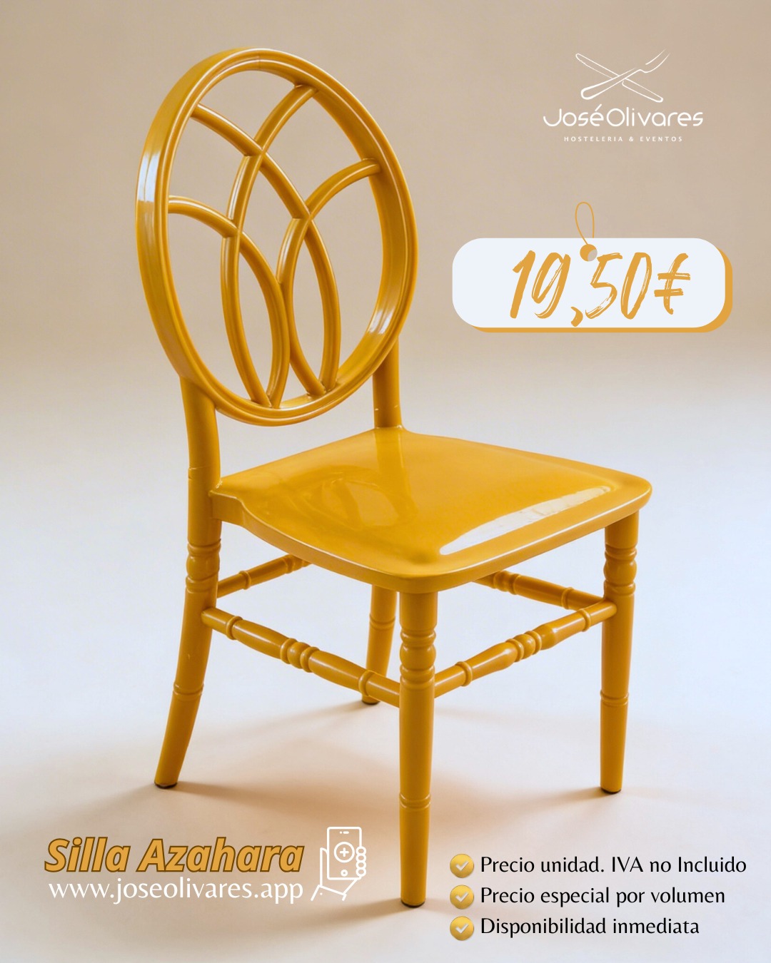 Silla Azahara Oro EN VENTA